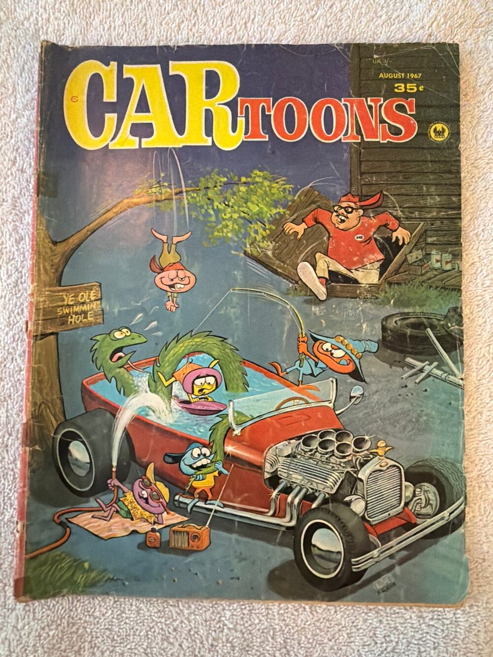 CARtoons Magazine #36 Aug 1967 Petersen Hot Rod Humor Comic Vintage Auto Car